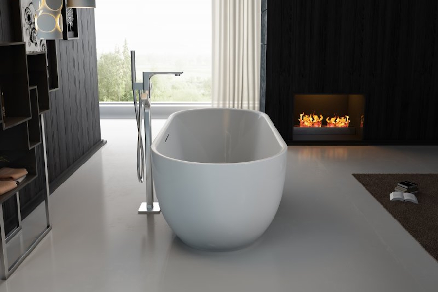 Ванна акриловая BelBagno 170х80 см отдельностоящая, белая BB70-1700-800 (детальная фотография), овальные