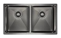 Мойка для кухни Paulmark Twin 78 см вороненая сталь