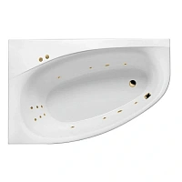 Ванна гидромассажная Excellent Kameleon Line 170 x 110 см, левая, белый/золото, WAEX.KML17.LINE.GL