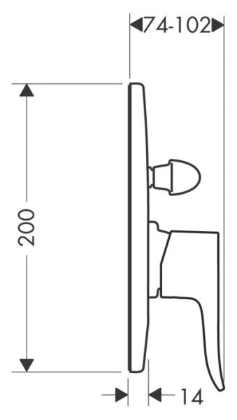 Смеситель для душа Hansgrohe Metris хром 31484000 (детальная фотография), для душа