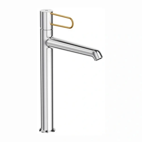 Смеситель для раковины Jacob Delafon Odeon Rive Gauche корпус хром, ручка золото - фото 4