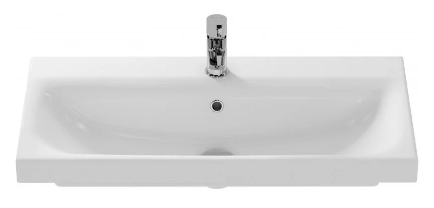 Раковина Cersanit Moduo Slim 80 см белая, 1 отверстие для смесителя S-UM-MOD80SL/1 (детальная фотография), белые