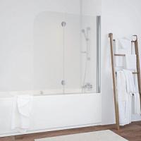 Душевая шторка на ванную профиль глянцевый хром стекло ретро Vegas-glass