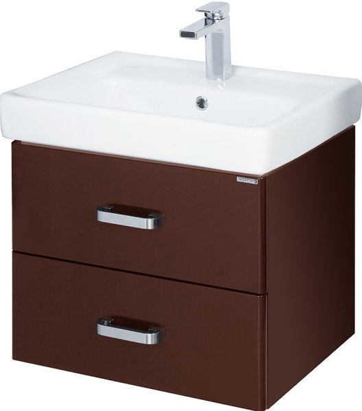 Тумба под раковину подвесная Акватон Америна 60 см коричневая 1A135401AM430 (детальная фотография)