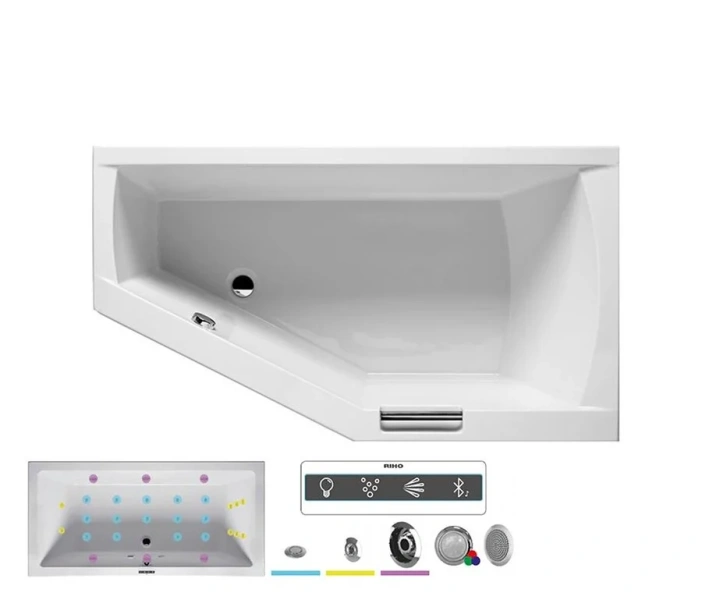 Ванна гидромассажная Riho Geta 170 x 90 см, JOY, левая/правая BA8900500000000_JOY (детальная фотография)