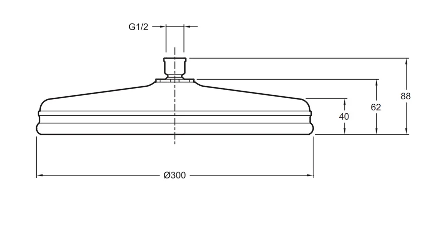 Верхний душ Jacob Delafon Katalyst хром E13694-CP (детальная фотография), классические, ретро