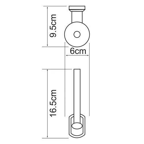 Бумагодержатель WasserKRAFT Oder хром K-3097 (детальная фотография), современные, hi-tech
