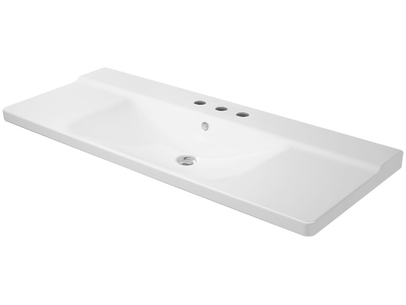 Раковина встраиваемая с тремя отверстием под смеситель Duravit P3 Comforts 2332120030 (детальная фотография)