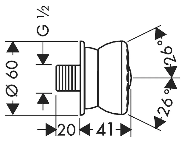 Форсунка Hansgrohe 28467000 (детальная фотография), форсунки для душа