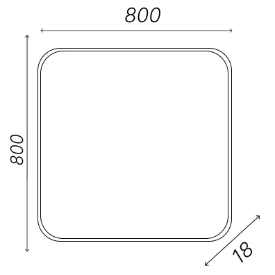 Зеркало Caprigo Контур 80 см хром М-288-CR (детальная фотография), в хромированной раме