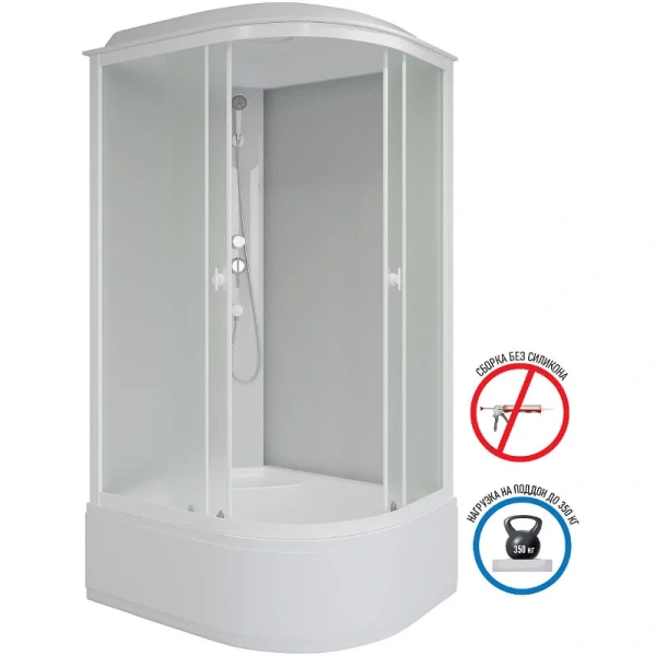 Душевая кабина Niagara Promo 110х80 см правая P110/80/40R/MT (детальная фотография), 110х80