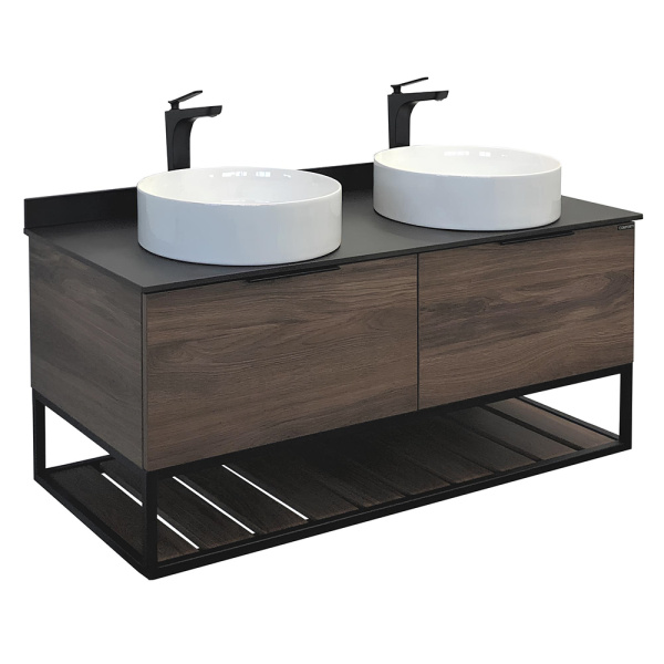 Тумба с раковиной подвесная Comforty 00-0000 Порто 120 см со столешницей (детальная фотография), подвесная, пристенная