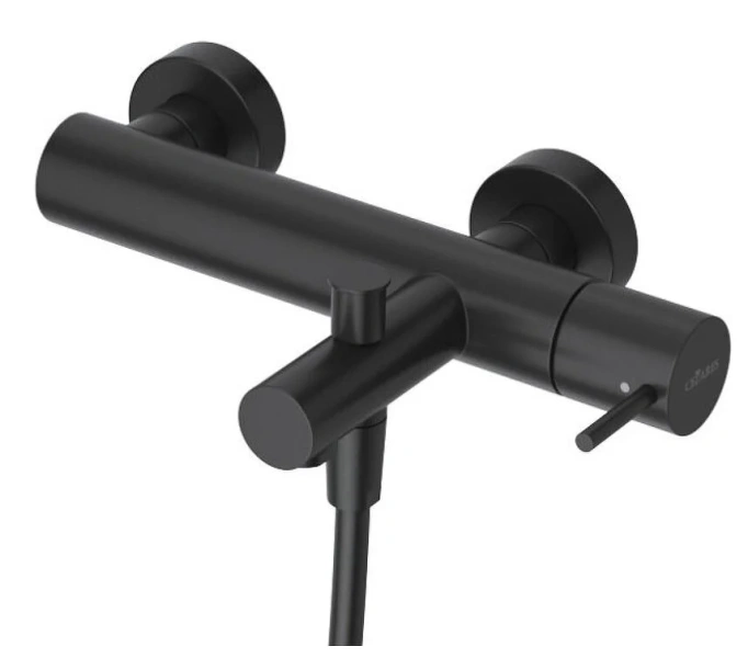 Смеситель для ванны Cezares Leaf черный матовый LEAF-VD-L-NOP (детальная фотография), современные, hi-tech