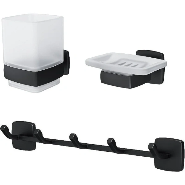 Набор аксессуаров для ванной Am.Pm Gem черный AK90B1903B (детальная фотография)