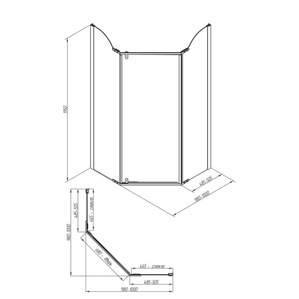 Схема (детальная фотография), многоугольные