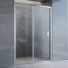 Душевая дверь профиль глянцевый хром стекло шиншилла Vegas-glass