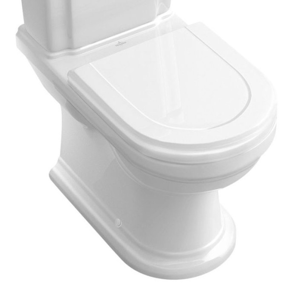 Чаша для унитаза-компакта Villeroy & Boch Hommage альпийский белый с покрытием CeramicPlus 666210R1 (детальная фотография)