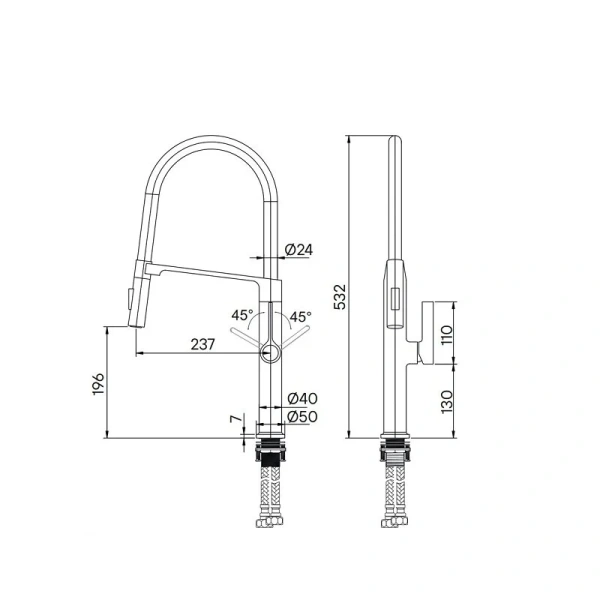 Смеситель для кухни Paulmark Barrel хром Ba214029-CR (детальная фотография), для кухни