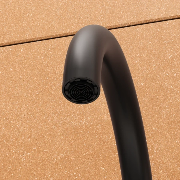 Смеситель для кухни VitrA Minimax S черный матовый A4209136EXP (детальная фотография), с 1 монтажным отверстием