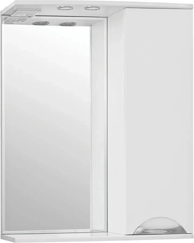 Зеркальный шкаф с подсветкой Style Line Жасмин 65 см белый - фото 3