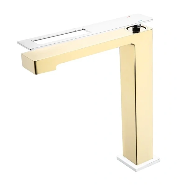 Смеситель для раковины Boheme Q золото/хром 142-GCR (детальная фотография)