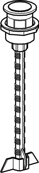 Кнопочное управление, управление сверху Grohe 37061000 (детальная фотография), слив стандартный с одной клавишей