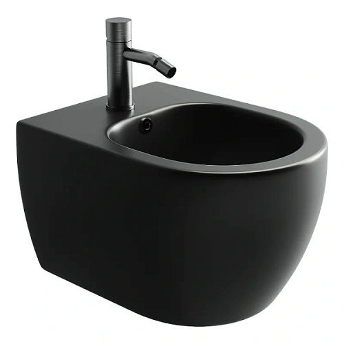 Биде подвесное Ceramica Nova Play черное матовое - фото 2