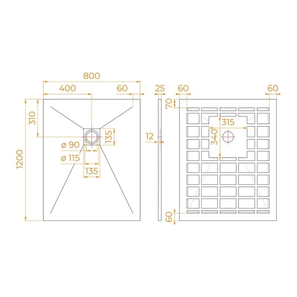 Душевой поддон RGW Stone Tray-G 120x80 см графит 14152812-02-11 (детальная фотография), низкие до 15 см