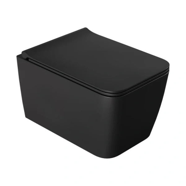 Унитаз подвесной Boheme Zen черный матовый 967-SET-B (детальная фотография)