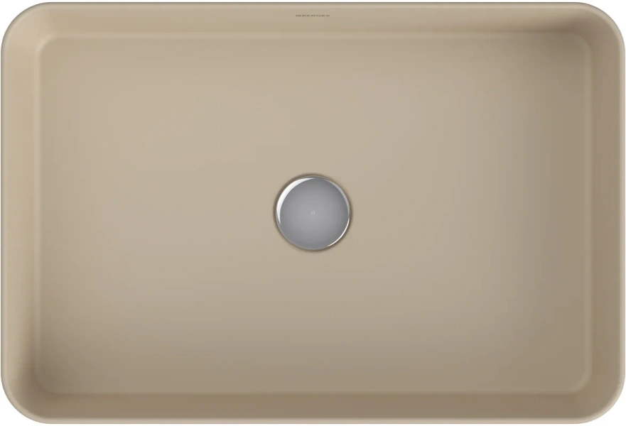 Раковина BERGES Ego 55 см матовый жасмин 181079 (детальная фотография), накладные (на столешницу), пристенные