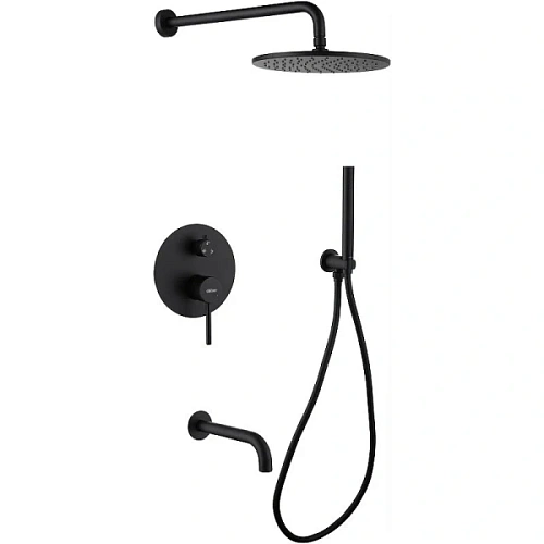 Душевой комплект Abber Wasser Kreis черный матовый - фото 1