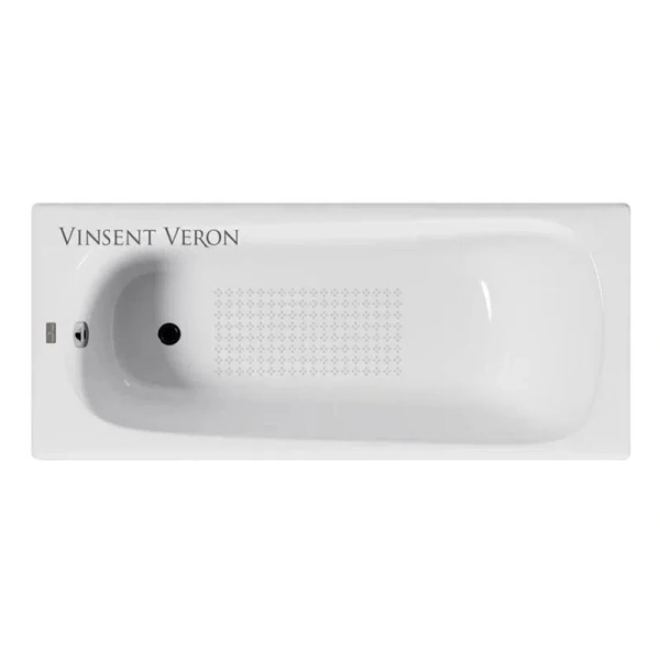 Чугунная ванна Vinsent Veron Concept VCO1657042-AS, 165 x 70 см, с антискользящим покрытием, цвет белый (детальная фотография)