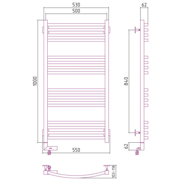Схема (детальная фотография), матовый хром
