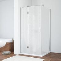 Душевой уголок профиль глянцевый хром стекло шиншилла Vegas-glass