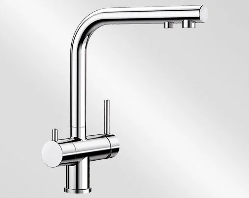 Смеситель для питьевой воды Blanco Fontas II хром 525137 (детальная фотография), высокие, из латуни, округлая форма, для питьевой воды с фильтром