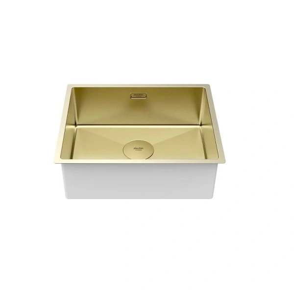 Мойка для кухни Paulmark Next 54 см светлое золото PM215444-LG (детальная фотография), из нержавеющей стали, стальные, металлические