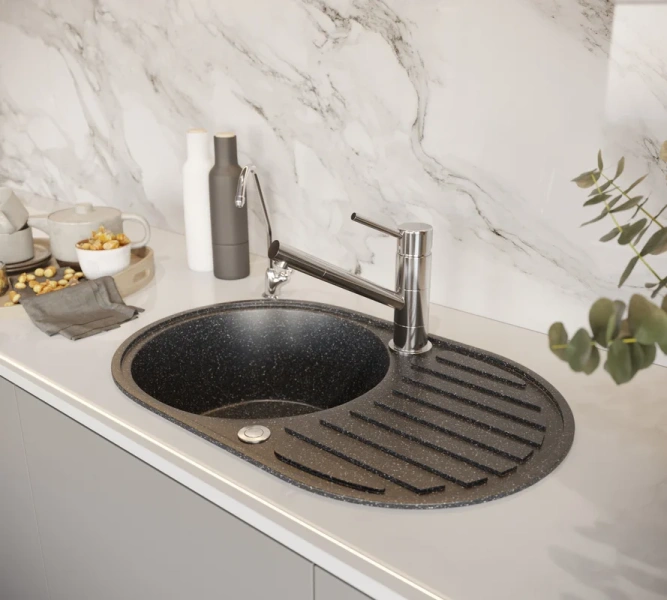 Смеситель для кухни Blanco Kano 521502 (детальная фотография), высокие, округлая форма