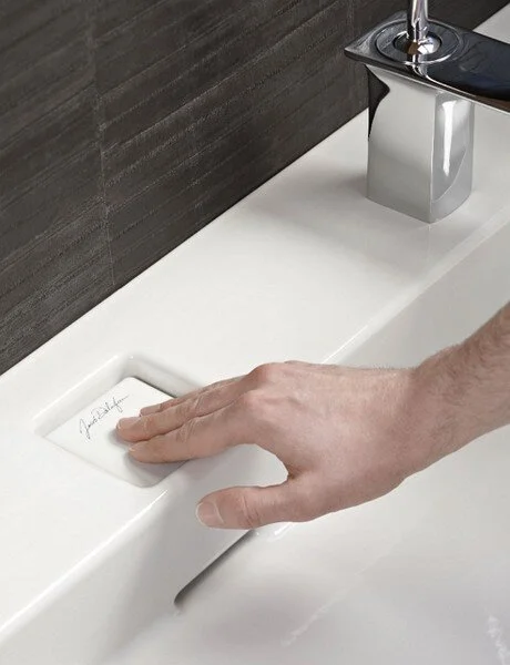 Раковина Jacob Delafon Terrace 100 см подвесная EXC112-00 (детальная фотография), белые