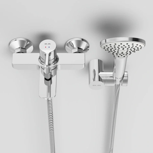 Смеситель для ванны AM.PM X-Joy S с душем, хром F85B15000 (детальная фотография), настенные