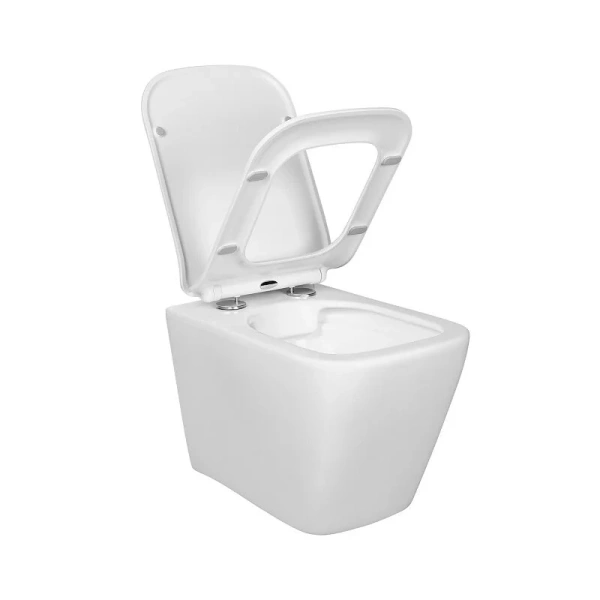 Унитаз подвесной Акватек Дельта белый AQ1911-00 (детальная фотография), без бачка, со скрытым бачком