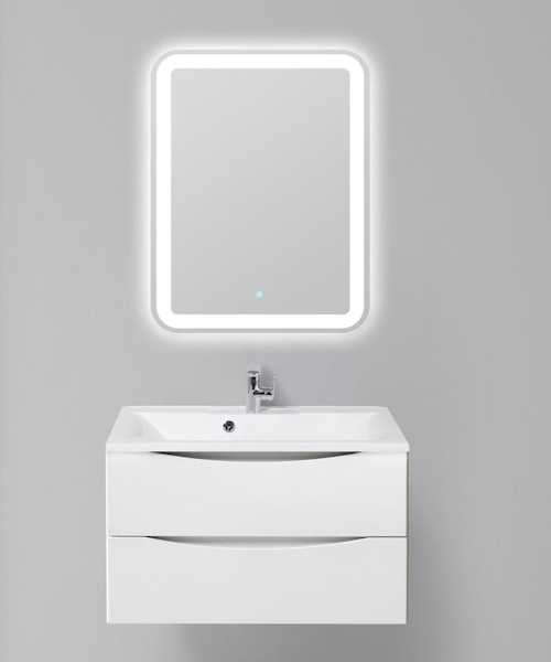 Тумба под раковину подвесная BelBagno Marino 100 см с двумя выкатными ящиками, bianco lucido MARINO-1000-2C-SO-BL-P (детальная фотография), в наличии