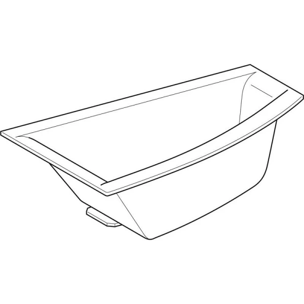 Ванна акриловая Geberit Renova Plan R/L, 160 х 100 см, белая 554.320.01.1 (детальная фотография), акриловые