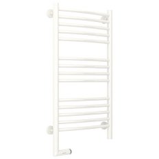 Полотенцесушитель электрический левый, цвет белый перемычка выгнутая Сунержа Богема 2.0 800х400