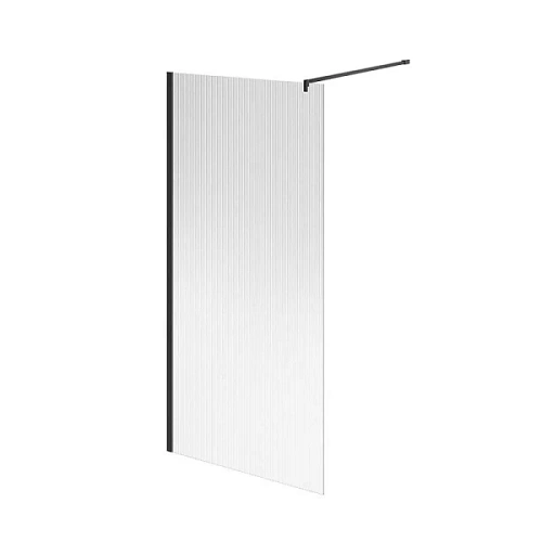 Душевая перегородка Kerama Marazzi Cristallo 100 см профиль черный - фото 2