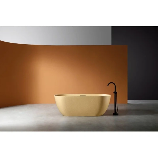 Ванна из искусственного камня Abber Frankfurt 170x75 см песочная матовая AM9941MS (детальная фотография), современныe, hi-tech
