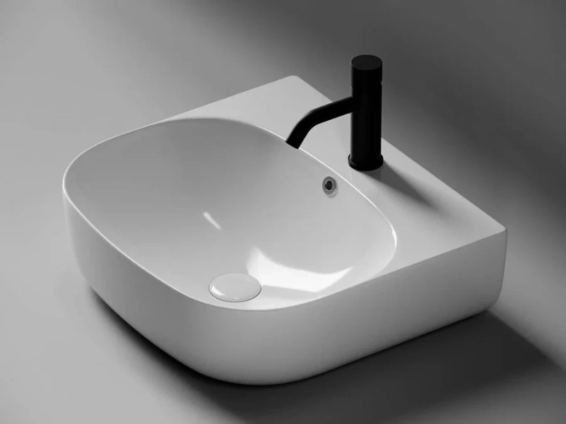 Раковина Ceramica Nova Element 49 см с переливом CN5011 (детальная фотография), накладные (на столешницу), пристенные