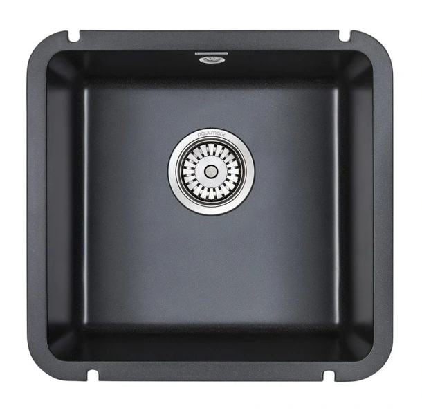 Мойка для кухни Paulmark Unter 45.5 см черный PM204543-BL (детальная фотография)