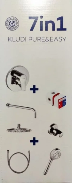 Душевой комплект Kludi Pure&Easy хром 376400565 (детальная фотография), современные, hi-tech