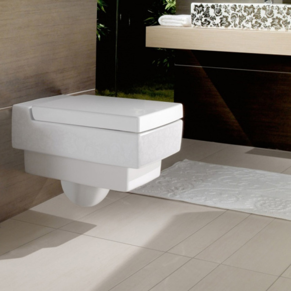 Унитаз подвесной Villeroy & Boch Memento цвет альпийский белый с покрытием CeramicPlus 562810R1 (детальная фотография), подвесные, встраиваемые