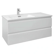 Тумба под раковину подвесная Jacob Delafon Madeleine 100 см левая, белая глянцевая